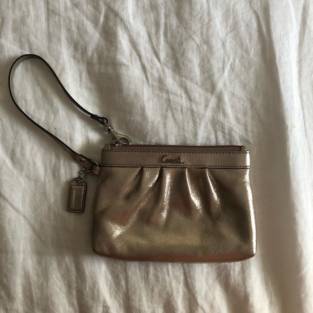 Gold Coach wristlet